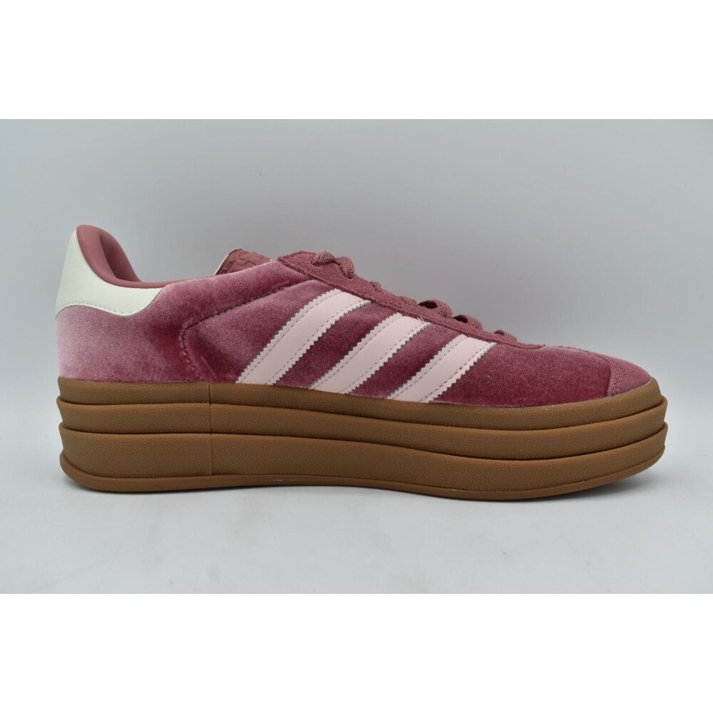 Adidas Womens Size 9.5 Gazelle Bold Gum Velvet Pink Platform Casual Sneakers - Picture 8 of 14